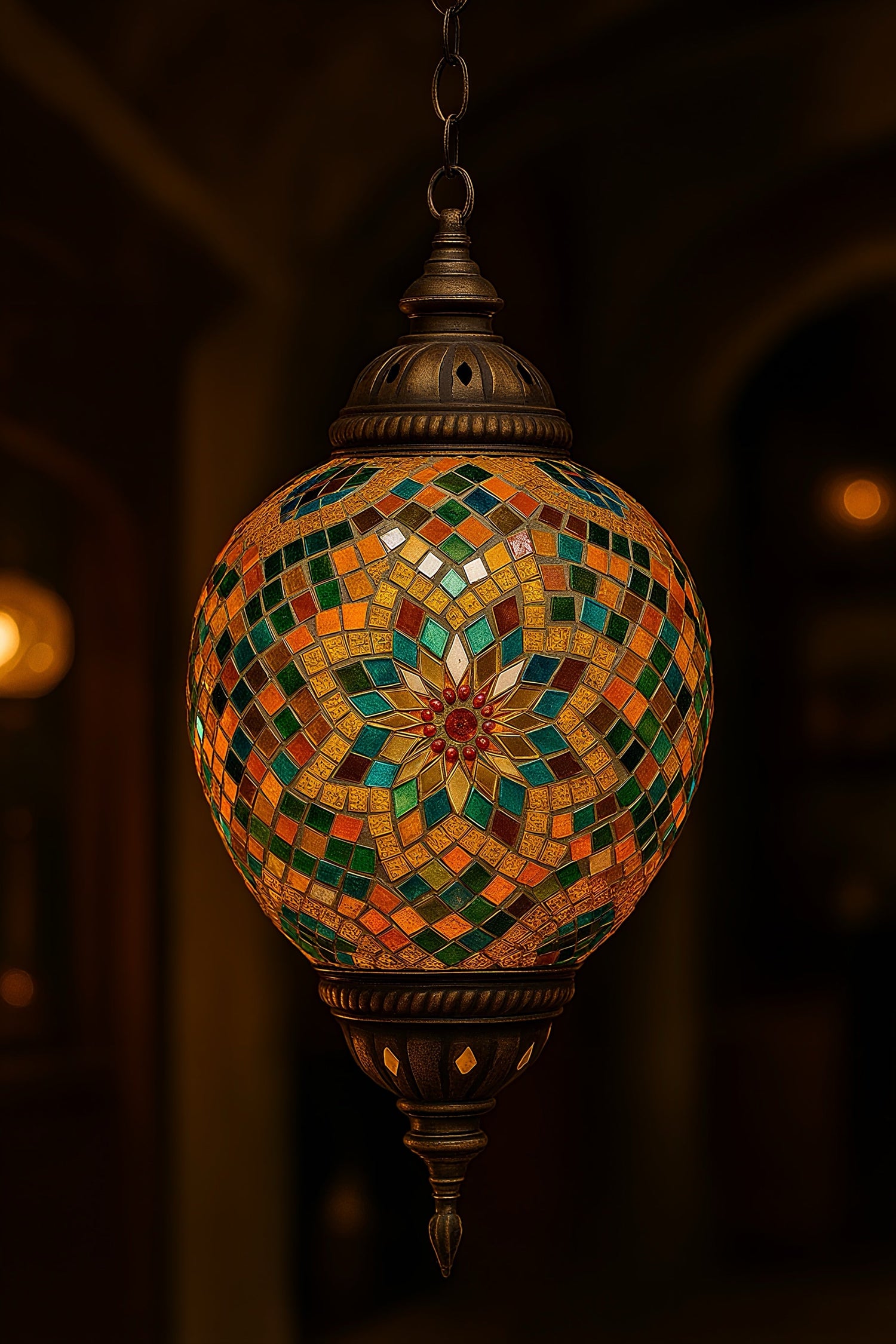 OSMANLI MOZAİK AVİZE